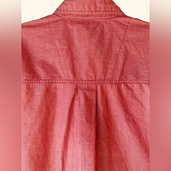 Wrangler Rugged Wear Wrinkle Resist Red Plaid Long Sleeve Button Down Mens Large - Picture 5 of 7